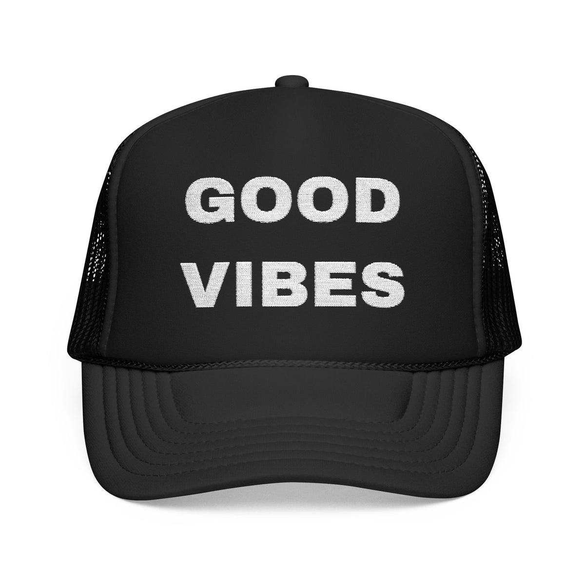 Good Vibes Embroidered Trucker Hat – Dark — product photo