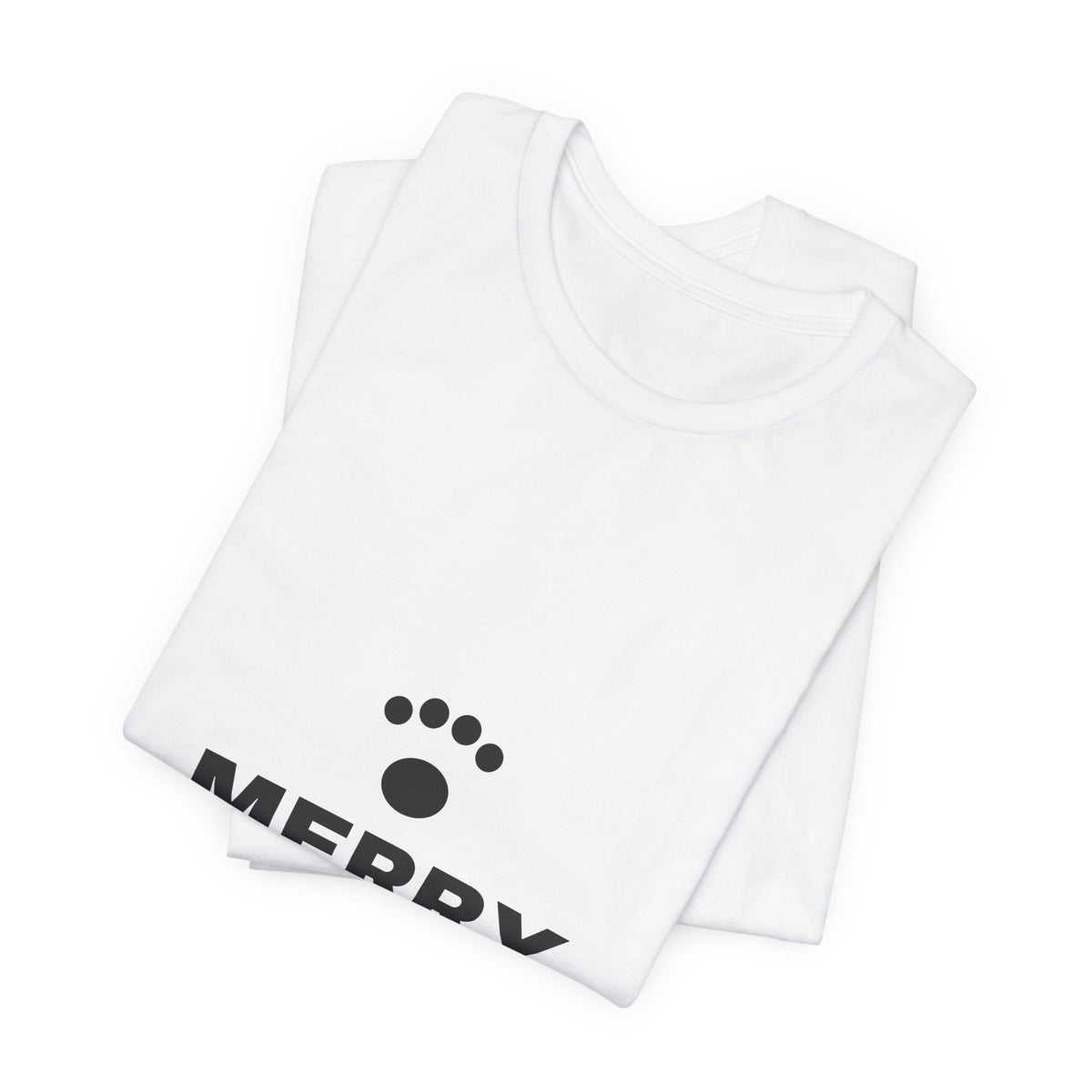 PRINTPANDA Merry Woofmas T-Shirt - White, S-2XL, Printed to Order