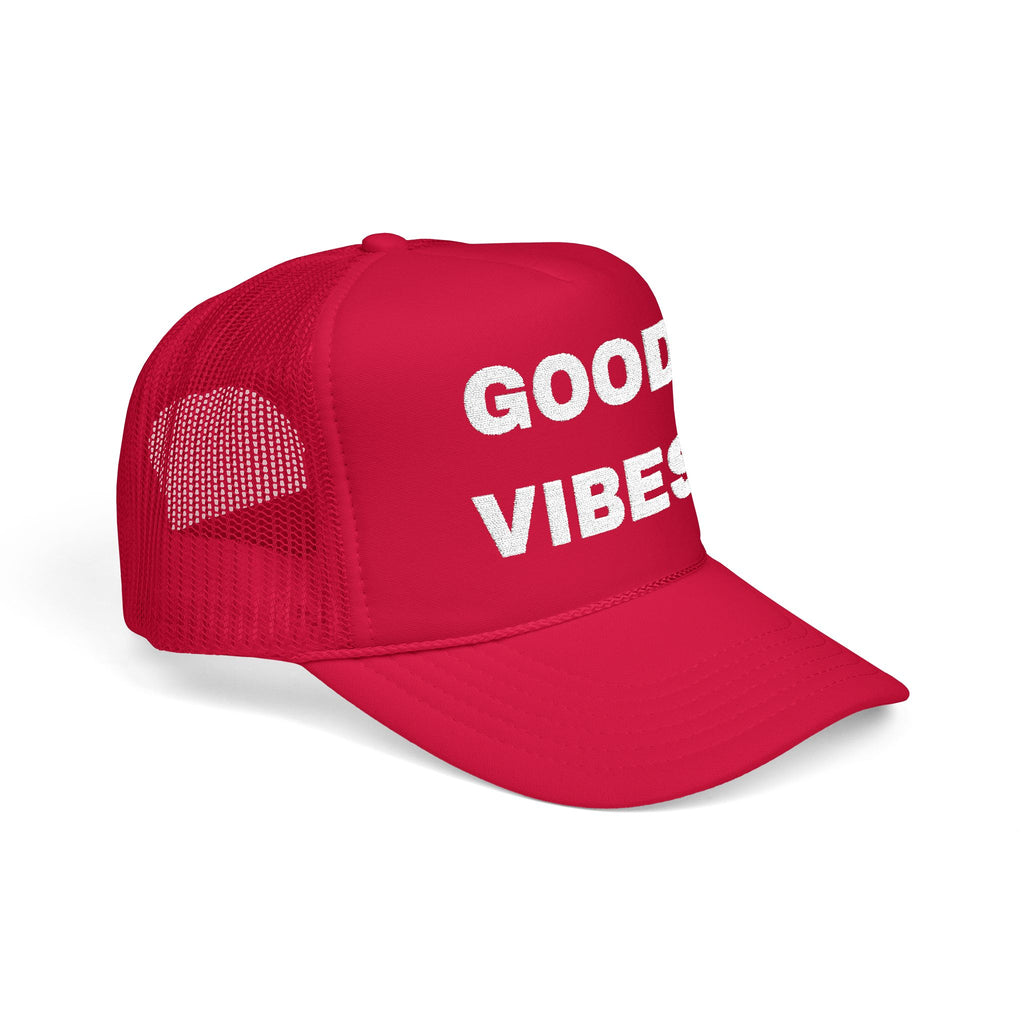 Good Vibes Embroidered Trucker Hat – Dark — product photo