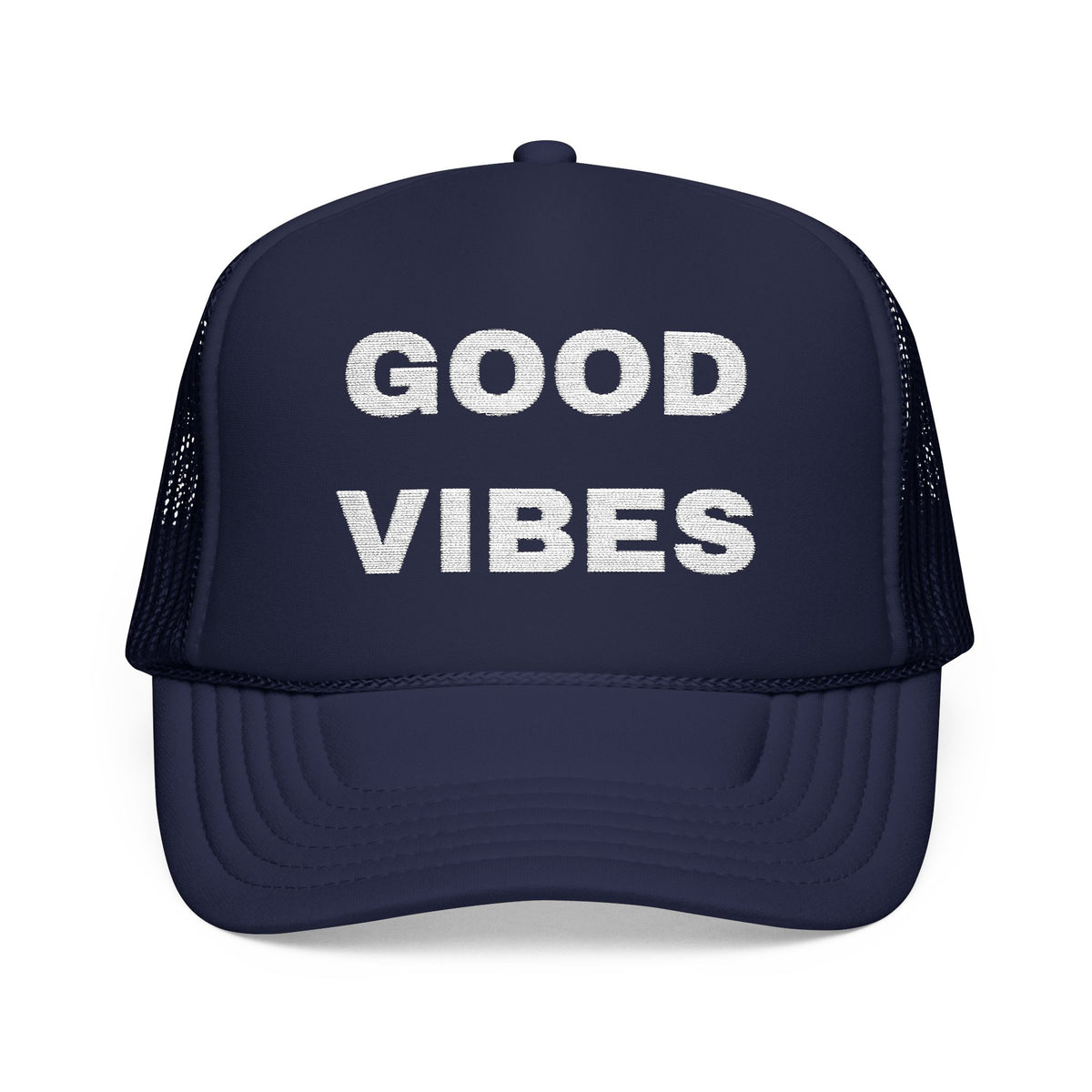 Good Vibes Embroidered Trucker Hat – Dark — product photo
