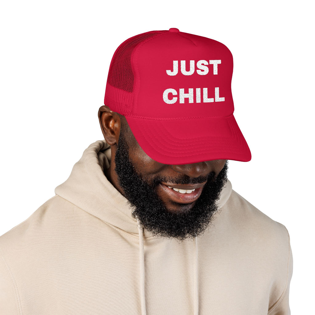 Just Chill Embroidered Trucker Hat — product photo