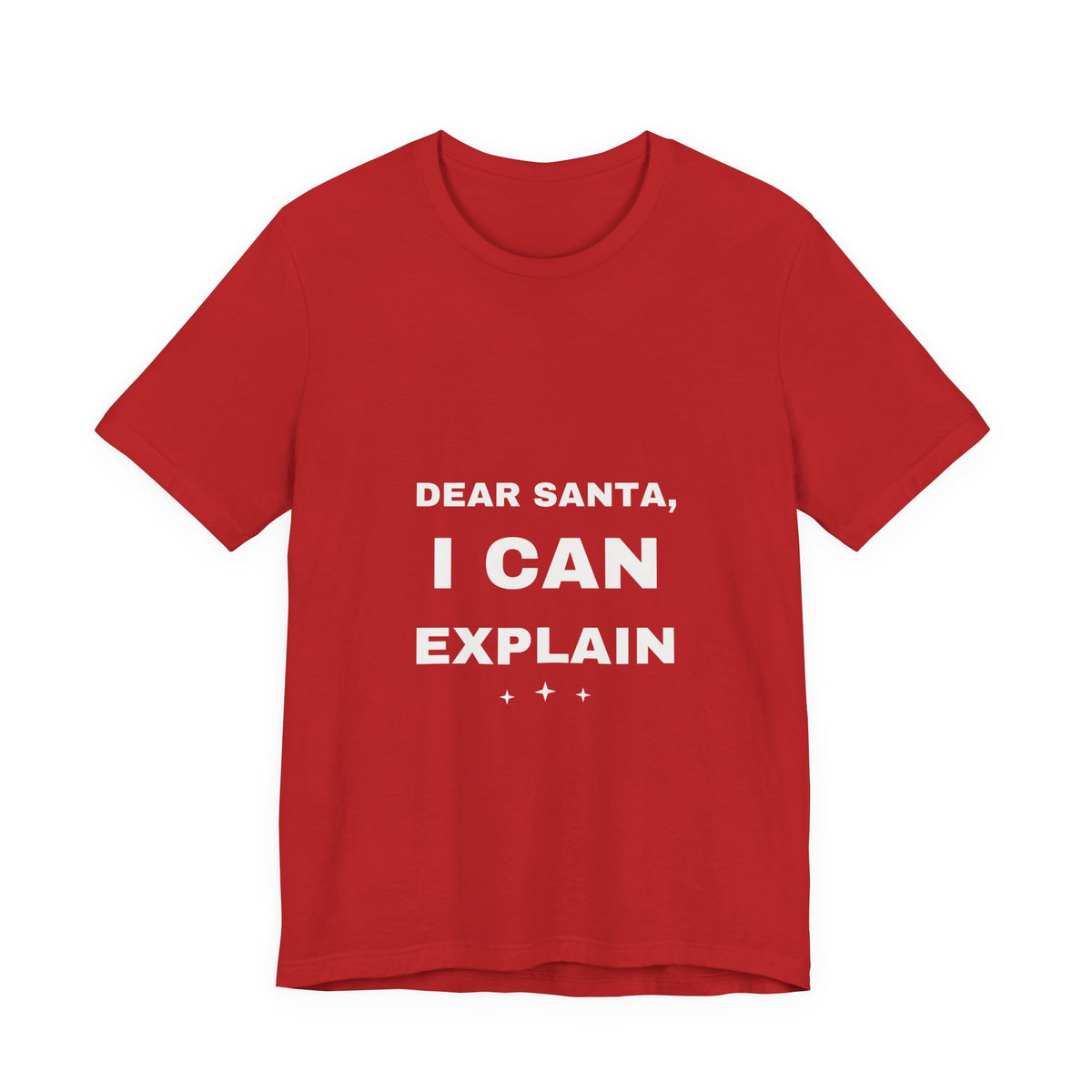 Dear Santa I Can Explain Christmas T-shirt in dark colors – product view 2