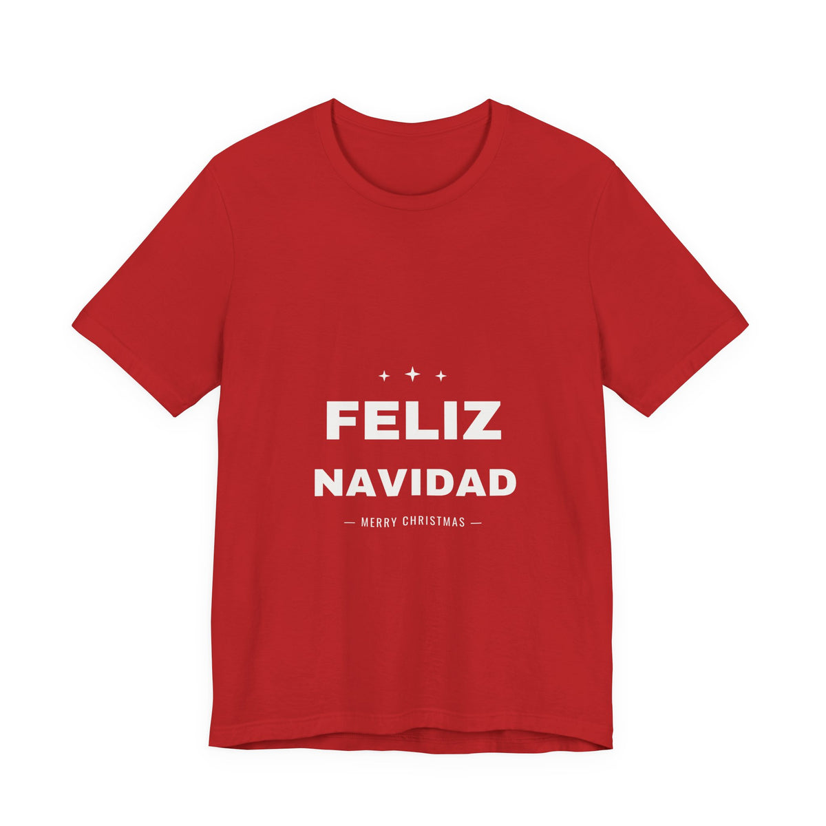 PRINTPANDA Feliz Navidad T-Shirt - Spanish Christmas Design, Black or Red, S-2XL