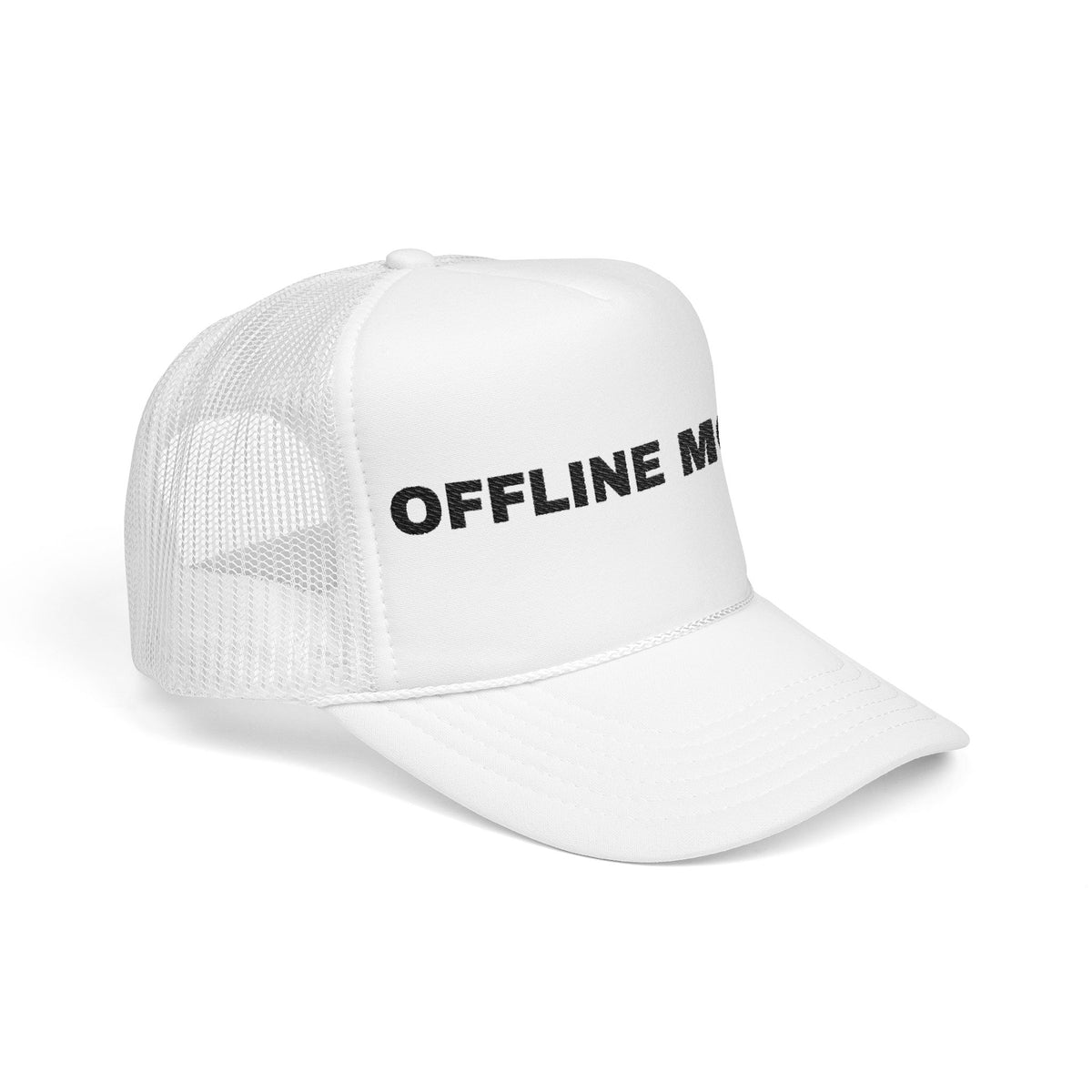 Offline Mode Embroidered Trucker Hat – Light — product photo