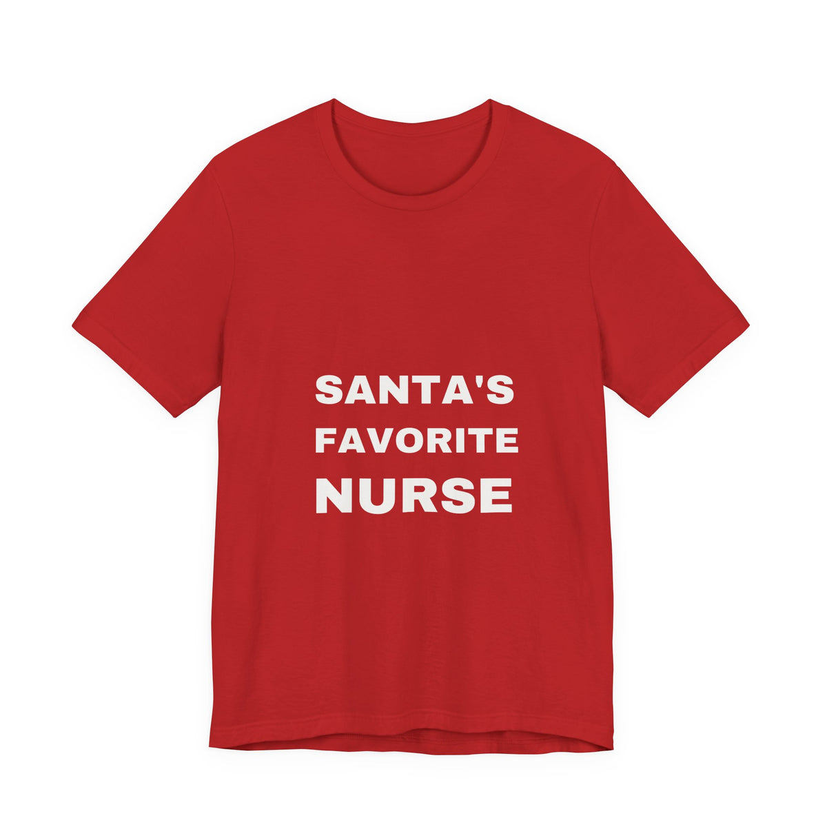 Santa's Favorite Nurse Christmas T-shirt, dark-color product image 2