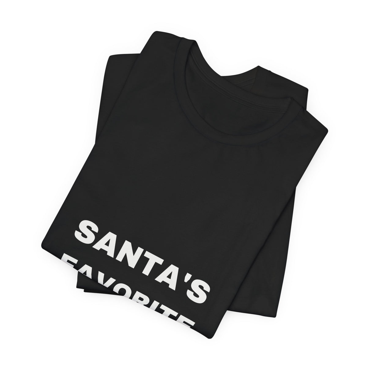 PRINTPANDA Santa's Favorite Teacher T-Shirt - Black or Red, S-2XL, Printed to Order
