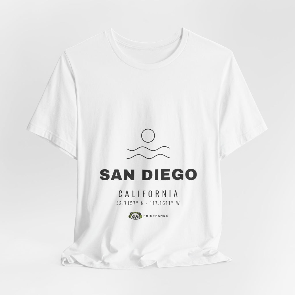 PRINTPANDA San Diego California T-Shirt - Black or White, S-2XL, Printed to Order