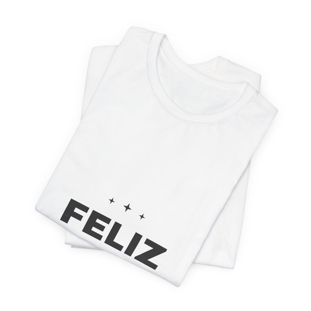 PRINTPANDA Feliz Navidad T-Shirt - Spanish Christmas Design, White, S-2XL