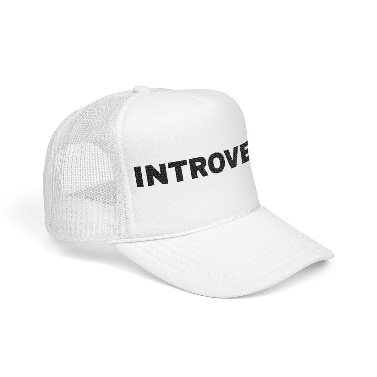 Introvert Embroidered Trucker Hat – Light — product photo