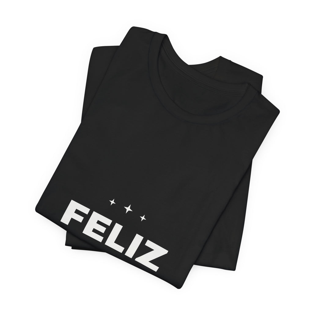 PRINTPANDA Feliz Navidad T-Shirt - Spanish Christmas Design, Black or Red, S-2XL