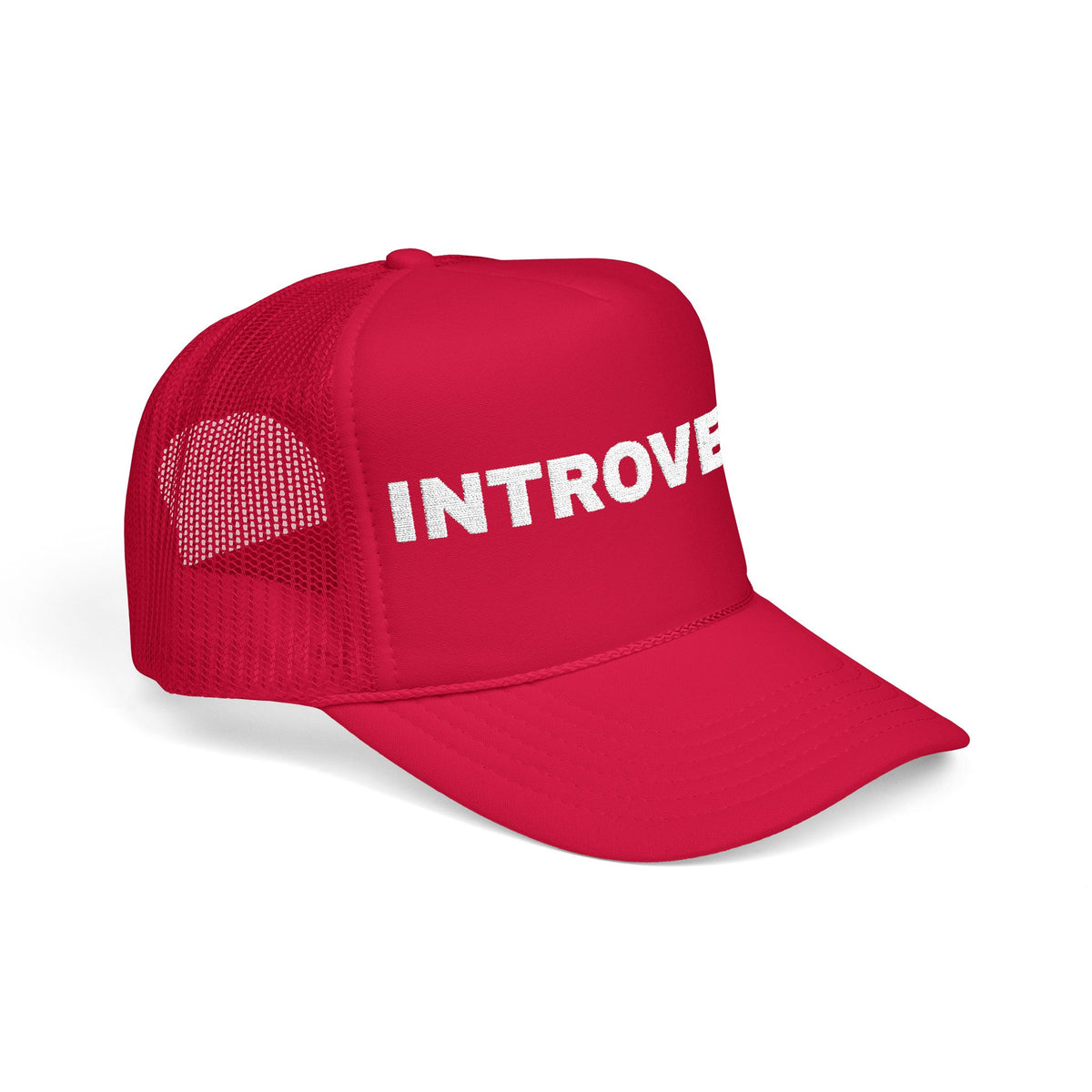 Introvert Embroidered Trucker Hat – Dark — product photo