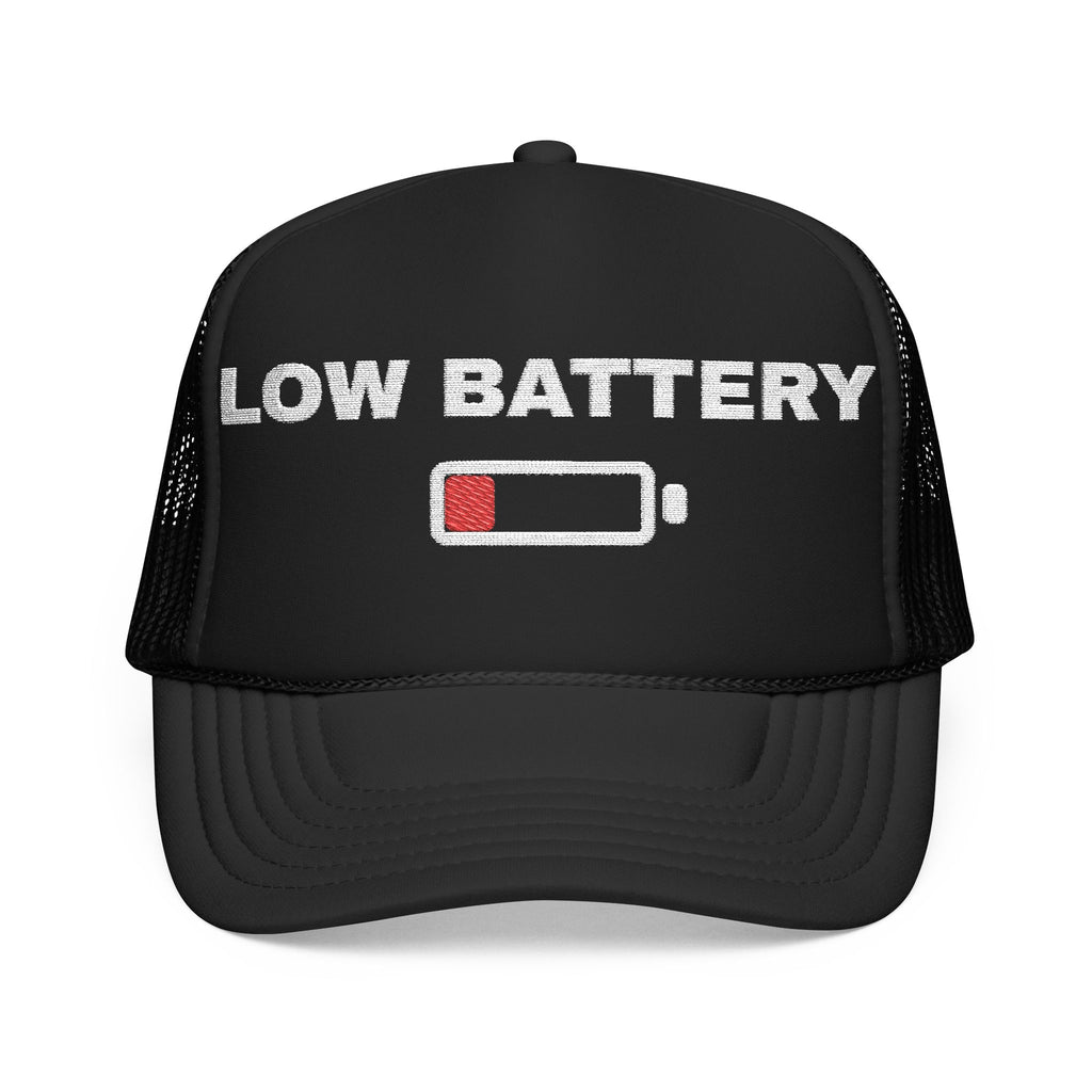 Low Battery Embroidered Trucker Hat — product photo