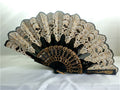 Black Spanish-style lace folding fan
