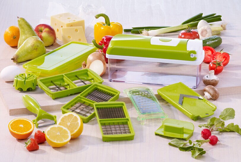 12-Piece Vegetable Chopper and Slicer Set – Green — product photo