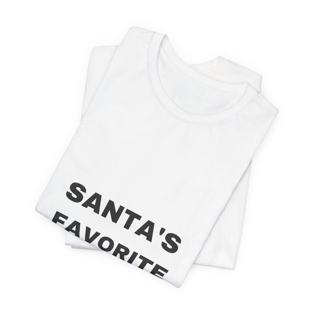 Santa's Favorite Nurse Christmas T-shirt, light-color product image 3