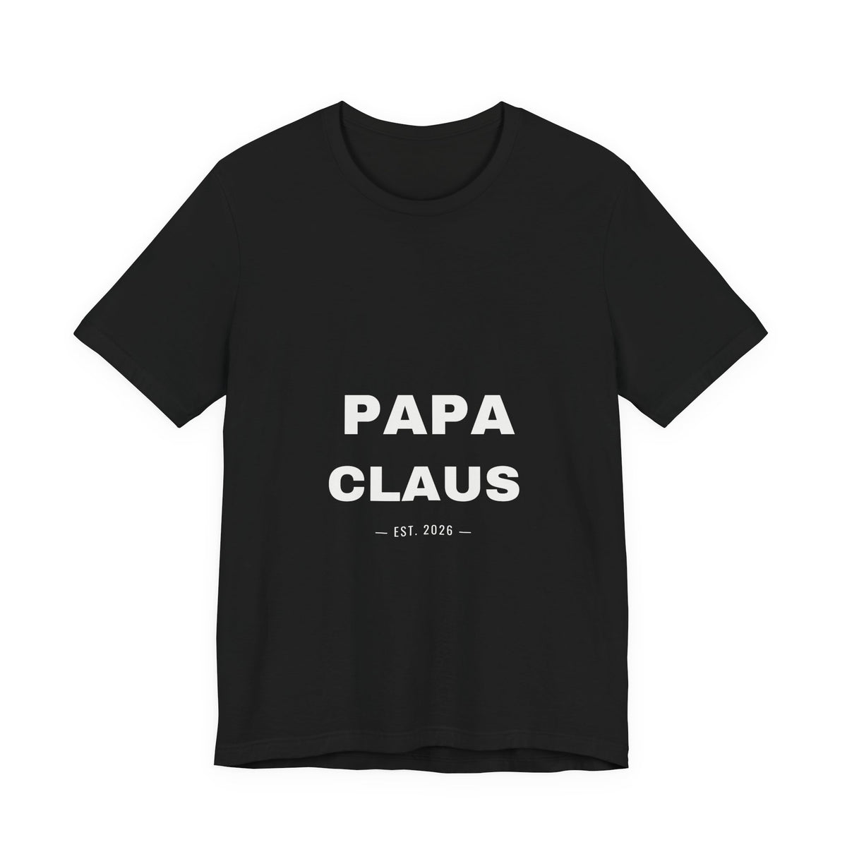 PRINTPANDA Papa Claus T-Shirt - Black or Red, S-2XL, Printed to Order