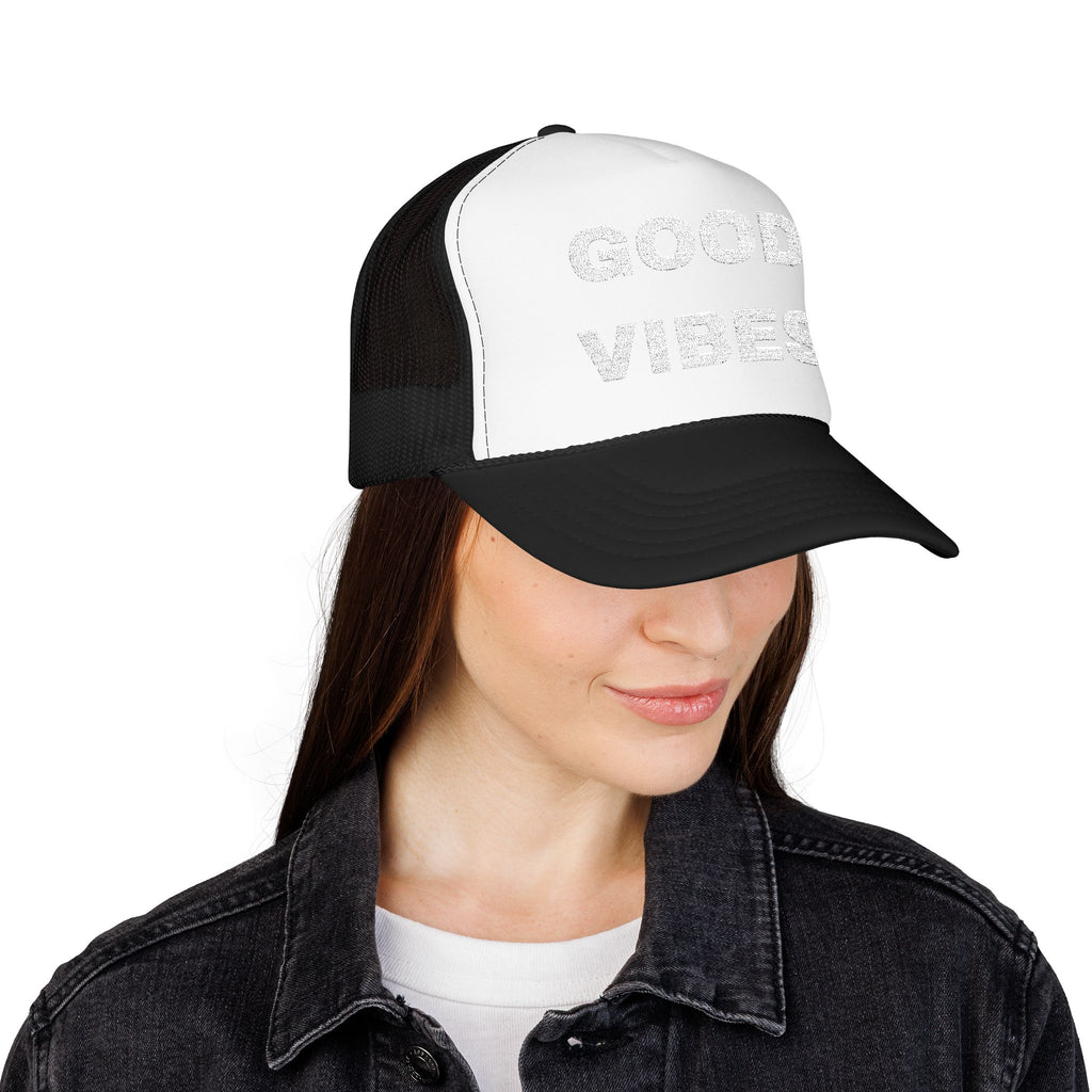Good Vibes Embroidered Trucker Hat – Dark — product photo