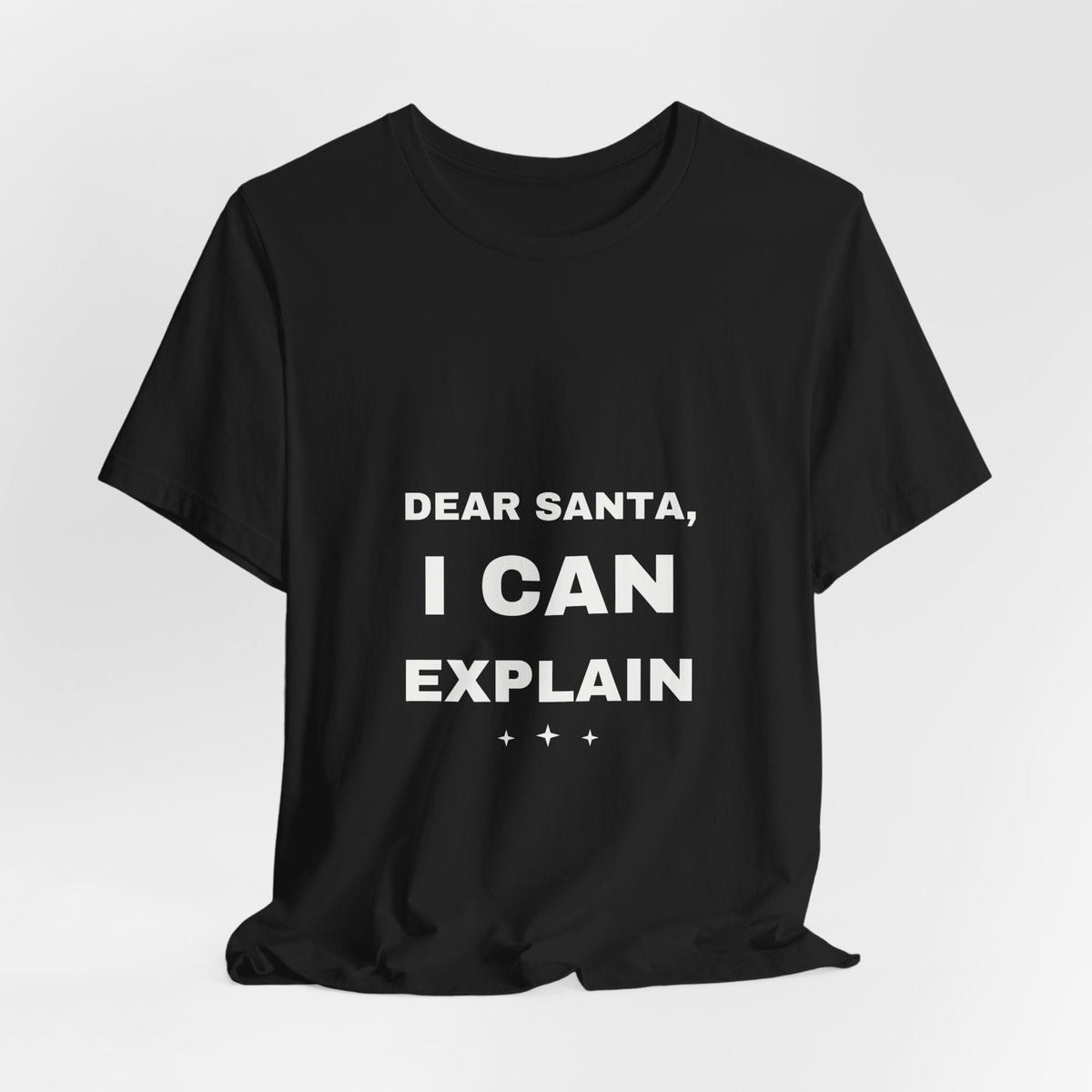Dear Santa I Can Explain Christmas T-shirt in dark colors – product view 5