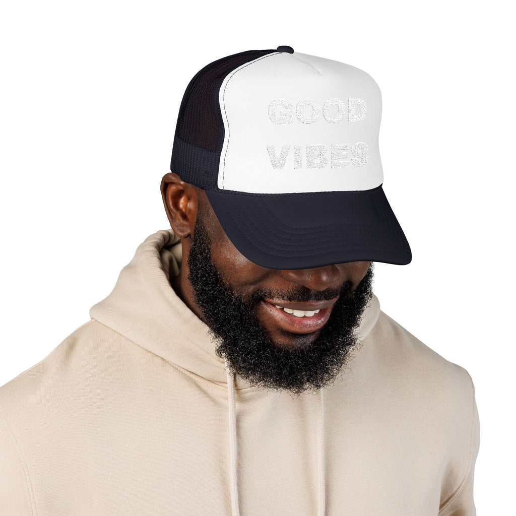 Good Vibes Embroidered Trucker Hat – Dark — product photo