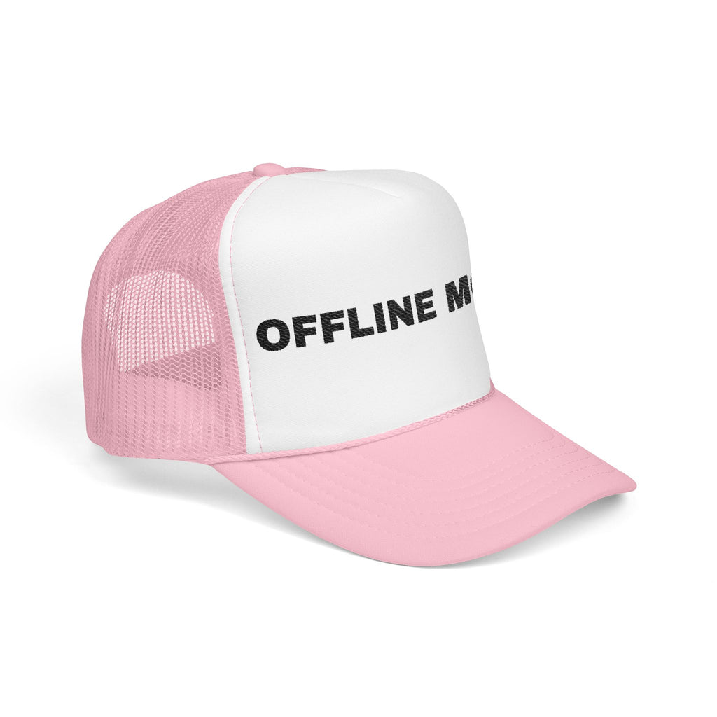 Offline Mode Embroidered Trucker Hat – Light — product photo