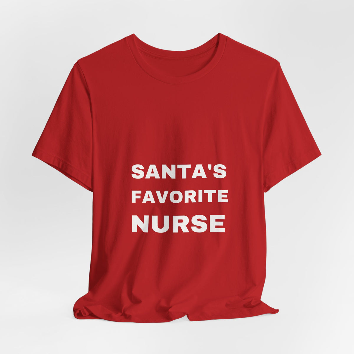 Santa's Favorite Nurse Christmas T-shirt, dark-color product image 8