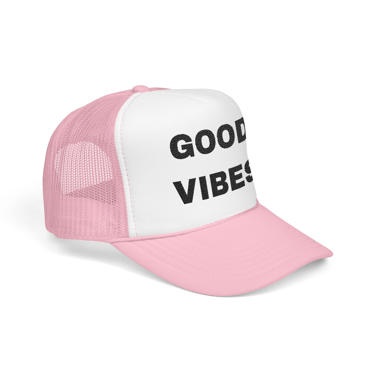 Good Vibes Embroidered Trucker Hat – Light — product photo