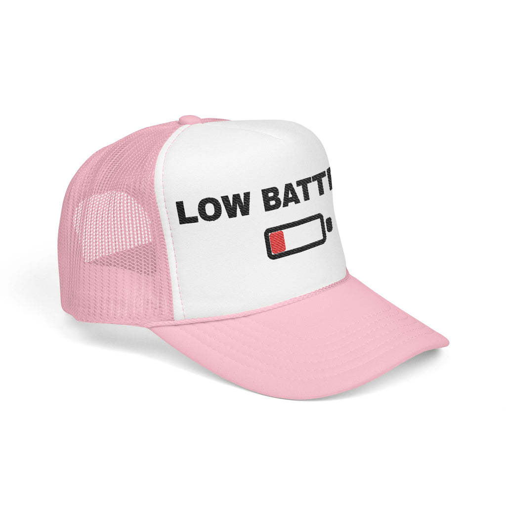 Low Battery Embroidered Trucker Hat – Light — product photo