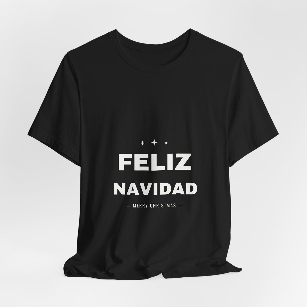 PRINTPANDA Feliz Navidad T-Shirt - Spanish Christmas Design, Black or Red, S-2XL