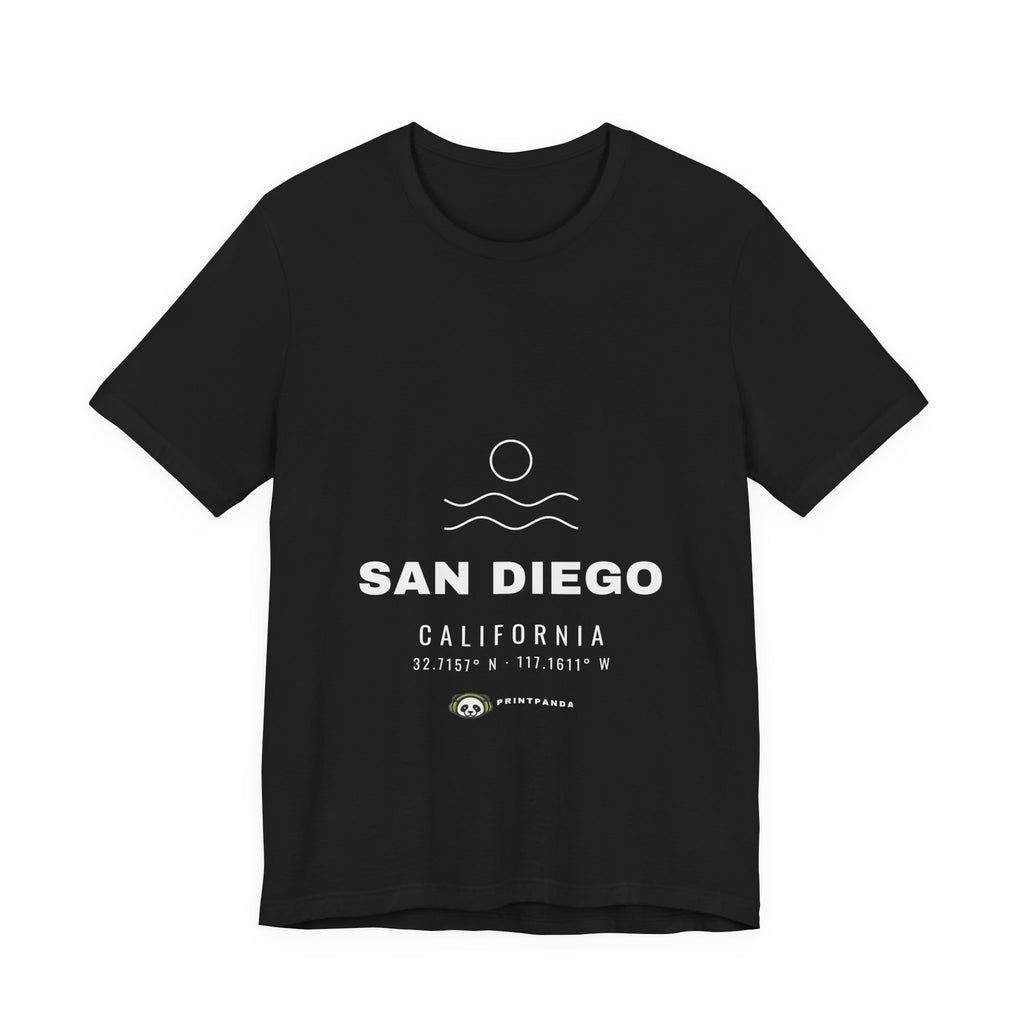 PRINTPANDA San Diego California T-Shirt - Black or White, S-2XL, Printed to Order