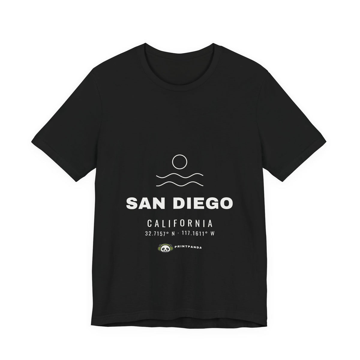 PRINTPANDA San Diego California T-Shirt - Black or White, S-2XL, Printed to Order