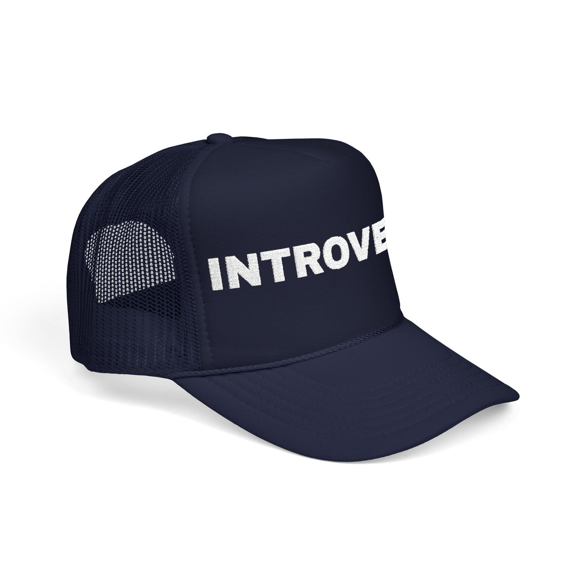 Introvert Embroidered Trucker Hat – Dark — product photo