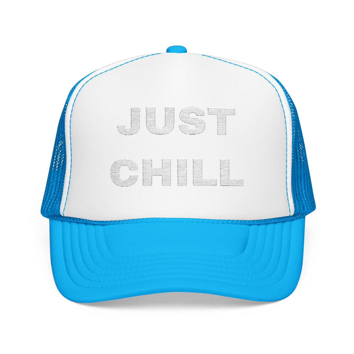 Just Chill Embroidered Trucker Hat – Dark — product photo