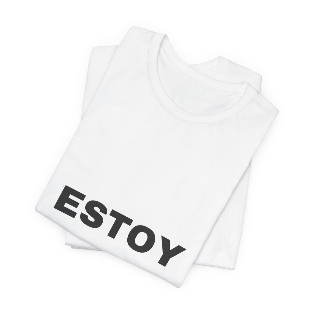 PRINTPANDA Estoy Cansado T-Shirt - Spanish Tired Text, Black or White, S-2XL