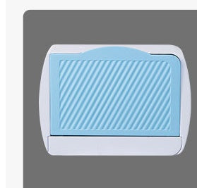 Blue diamond style wall-mounted soap holder with lid