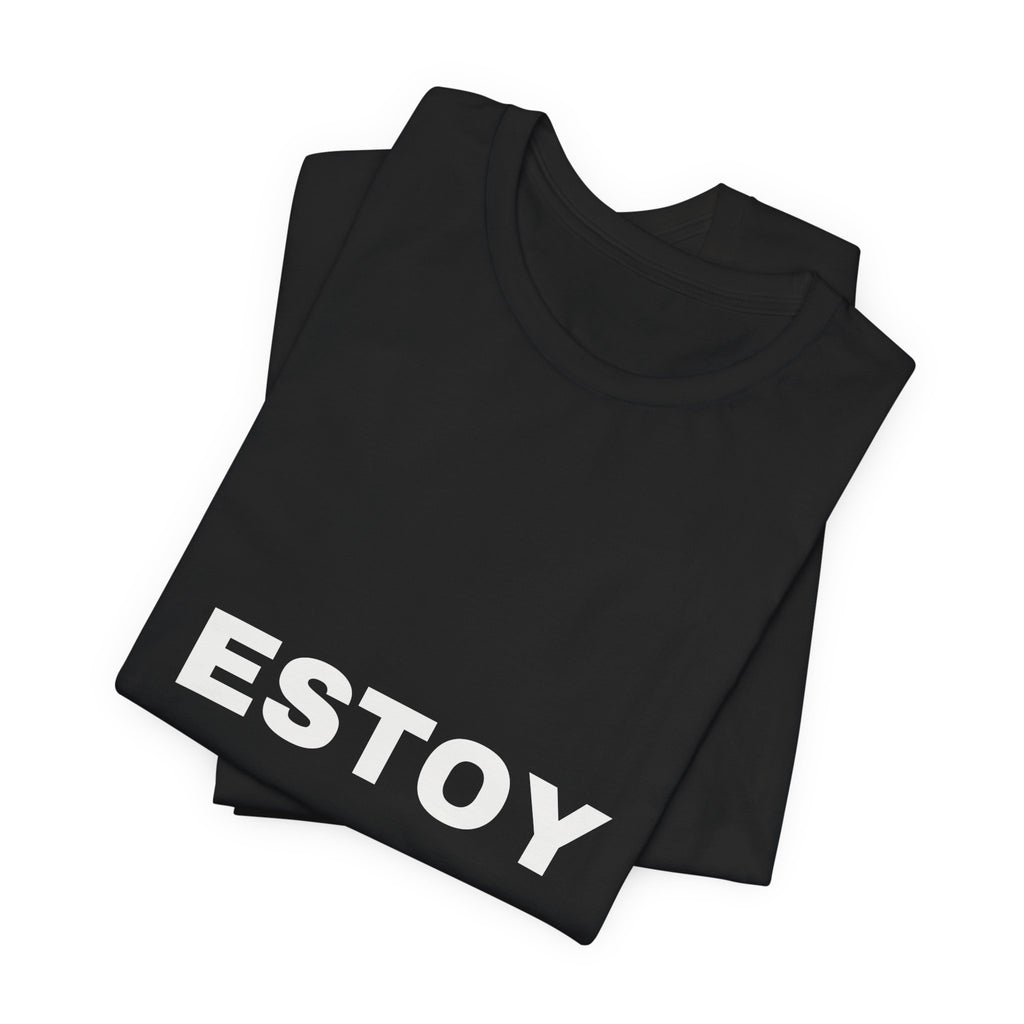 PRINTPANDA Estoy Cansado T-Shirt - Spanish Tired Text, Black or White, S-2XL