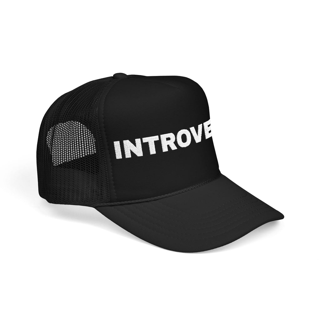 Introvert Embroidered Trucker Hat – Dark — product photo