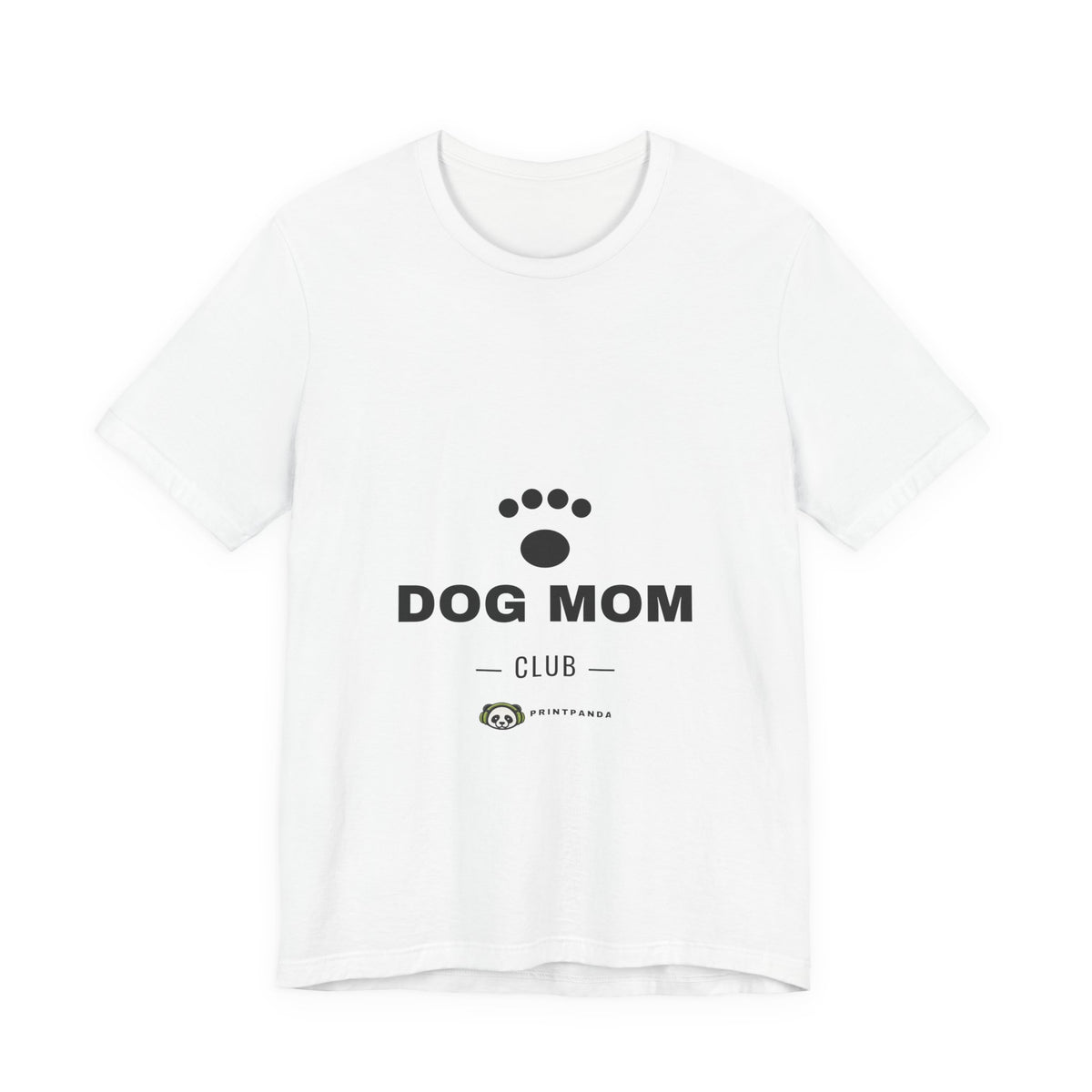 PRINTPANDA Dog Mom Club T-Shirt - Black or White, S-2XL, Printed to Order