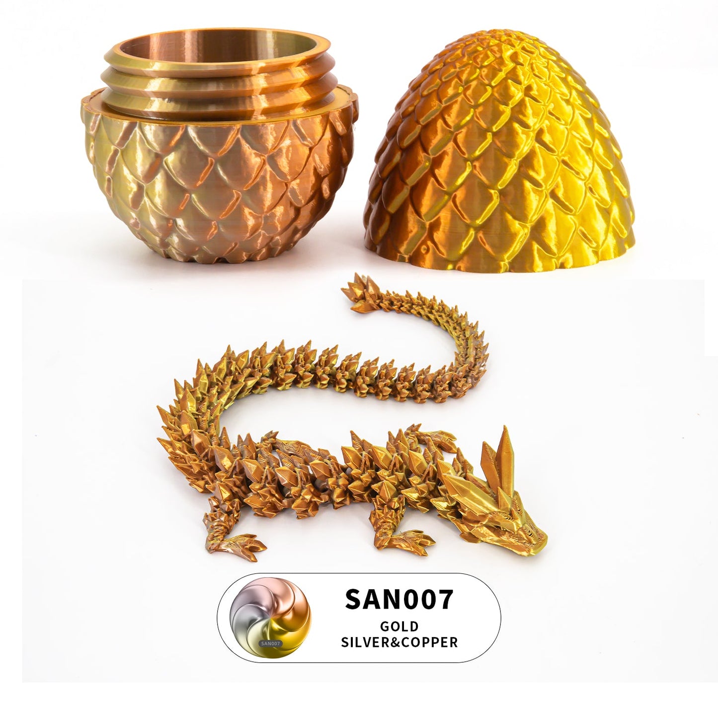 3D Printed Crystal Dragon Egg Set - PRINTPANDA GROUP LLC image 6