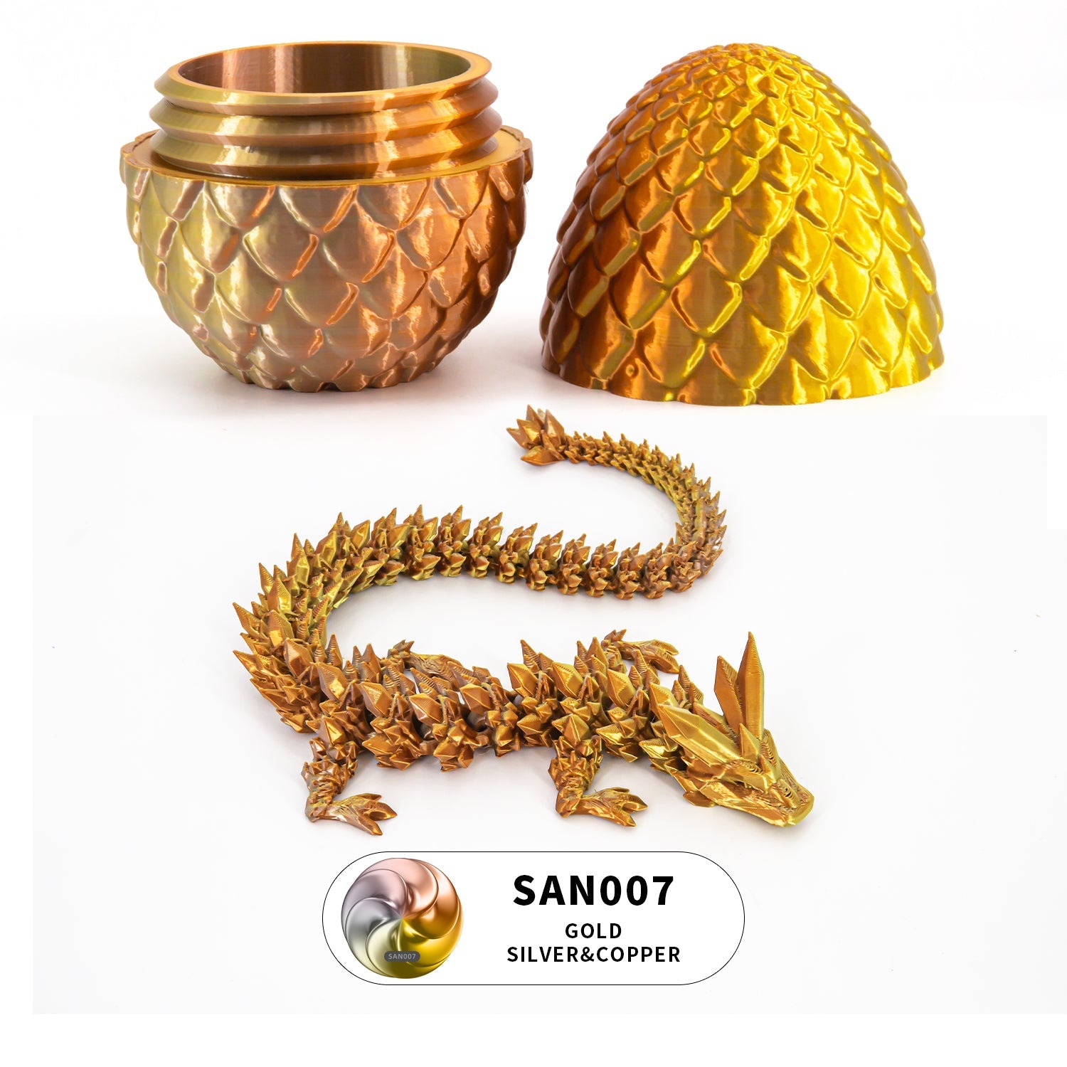3D Printed Crystal Dragon Egg Set - PRINTPANDA GROUP LLC image 6