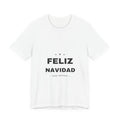 PRINTPANDA Feliz Navidad T-Shirt - Spanish Christmas Design, White, S-2XL