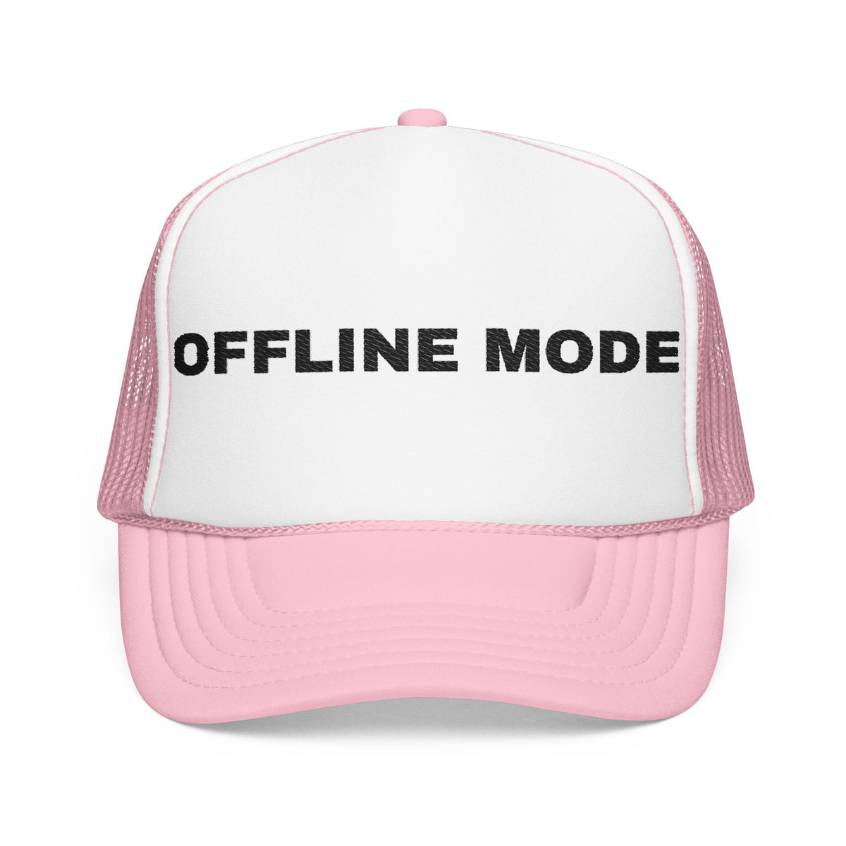 Offline Mode Embroidered Trucker Hat – Light — product photo