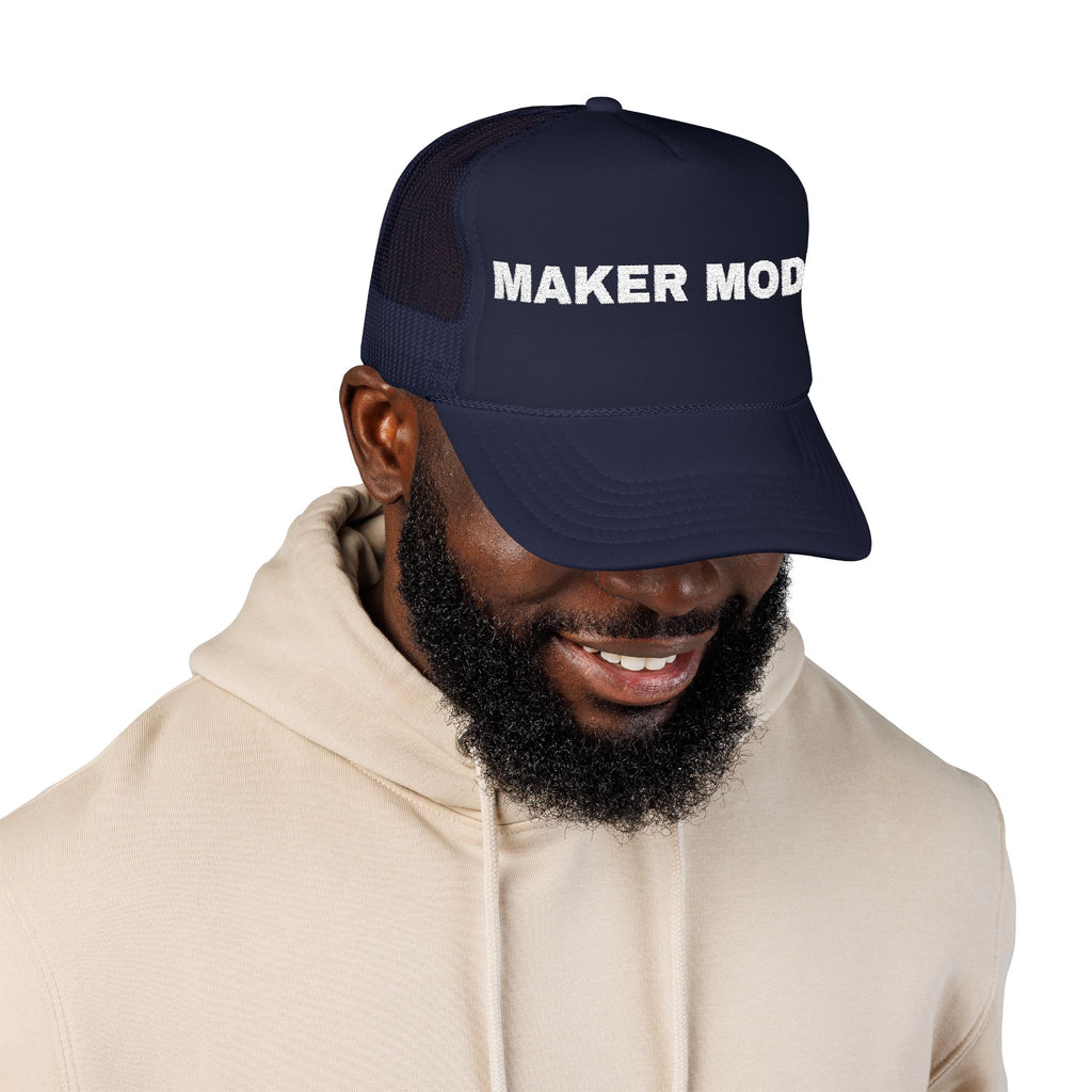 Maker Mode Embroidered Trucker Hat — product photo