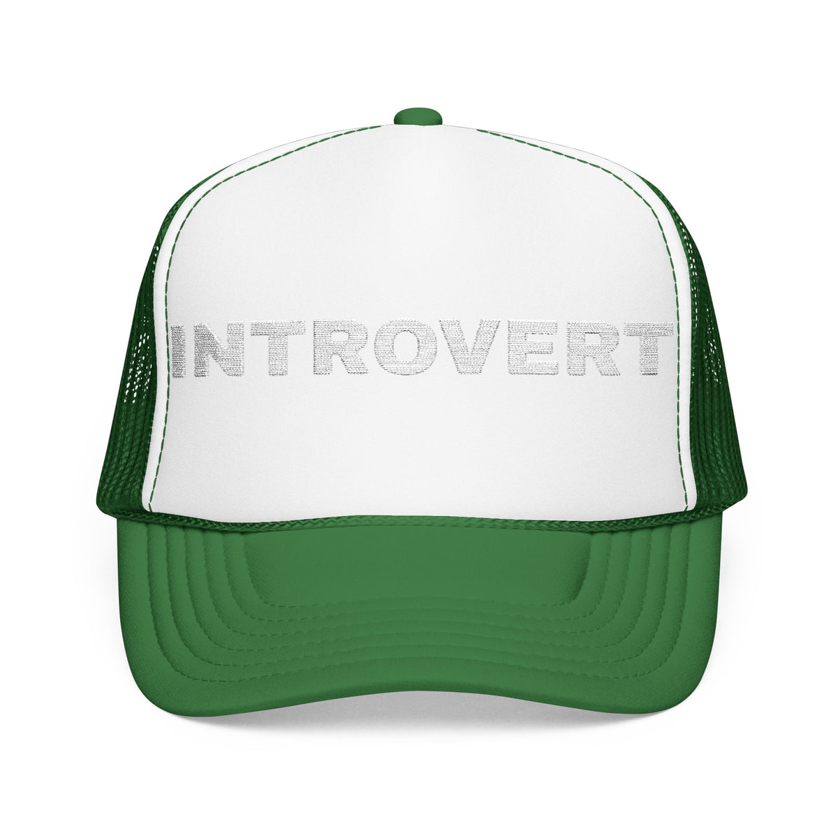 Introvert Embroidered Trucker Hat – Dark — product photo