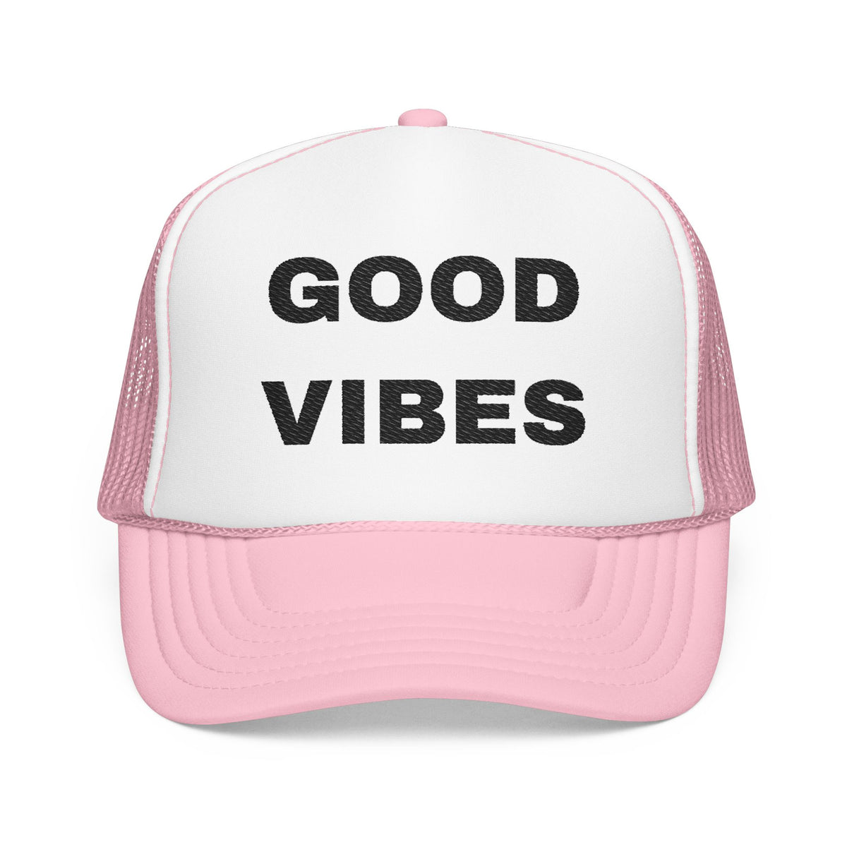 Good Vibes Embroidered Trucker Hat – Light — product photo