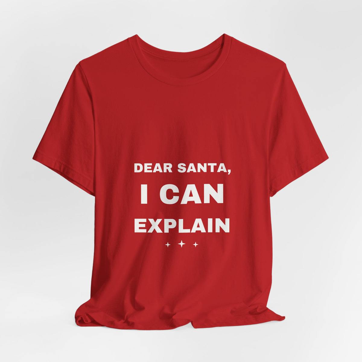 Dear Santa I Can Explain Christmas T-shirt in dark colors – product view 8