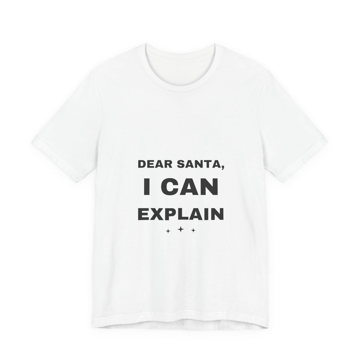 Dear Santa I Can Explain Christmas T-shirt in white – product view 1