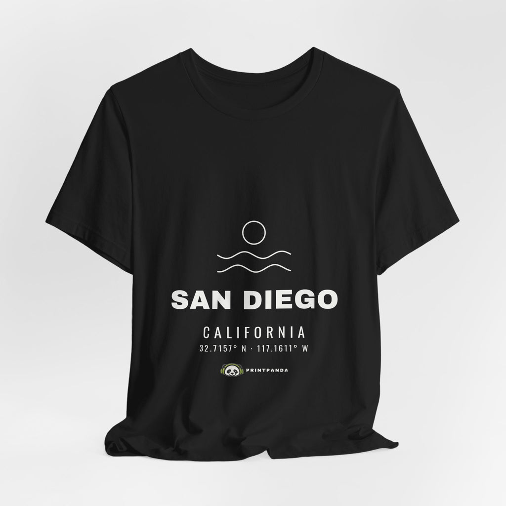 PRINTPANDA San Diego California T-Shirt - Black or White, S-2XL, Printed to Order