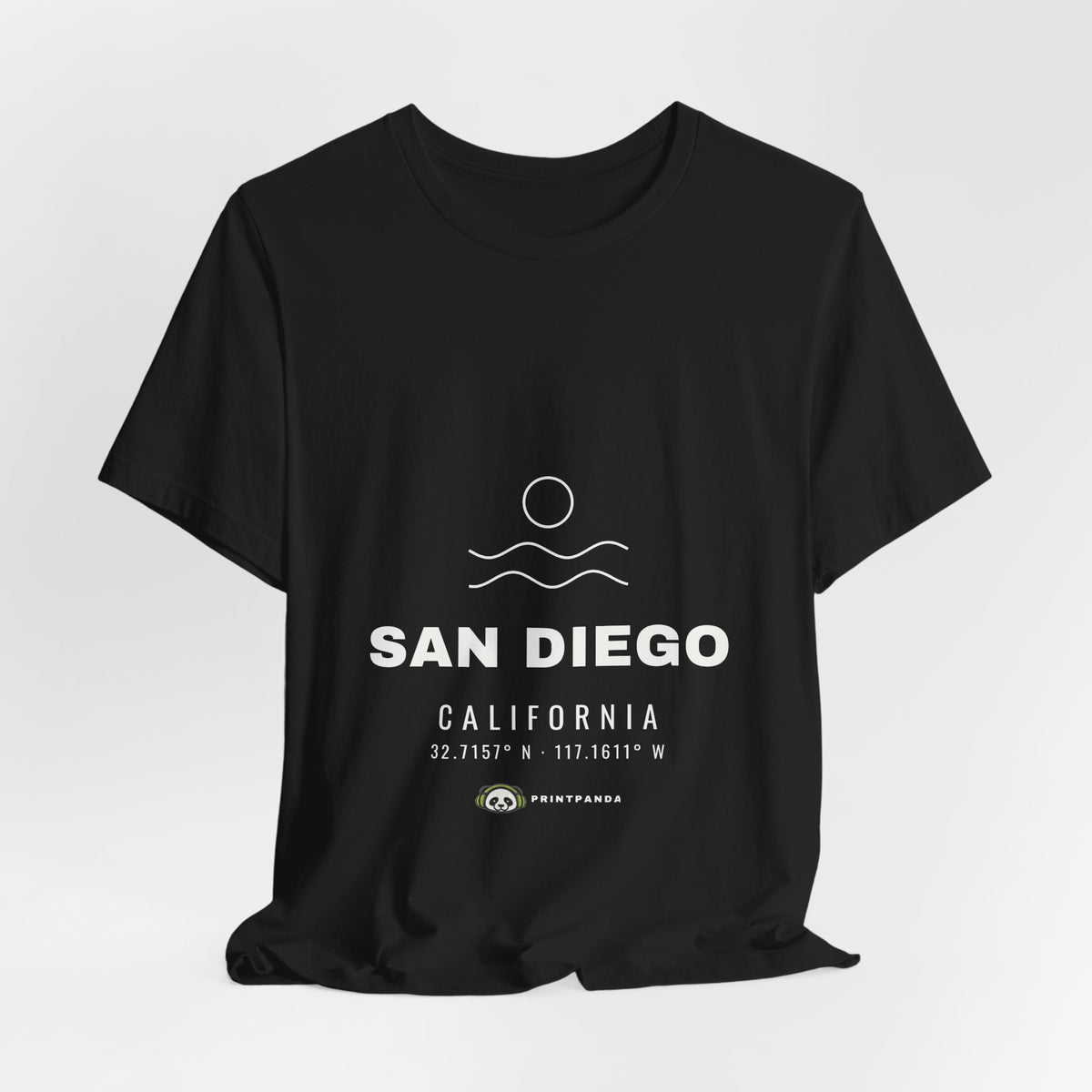 PRINTPANDA San Diego California T-Shirt - Black or White, S-2XL, Printed to Order