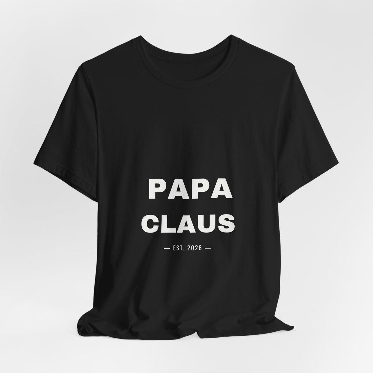 PRINTPANDA Papa Claus T-Shirt - Black or Red, S-2XL, Printed to Order