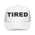 Tired Embroidered Trucker Hat – Light — product photo